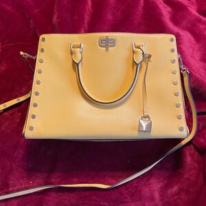 Michael kors Sylvia sunflower yellow studded tote